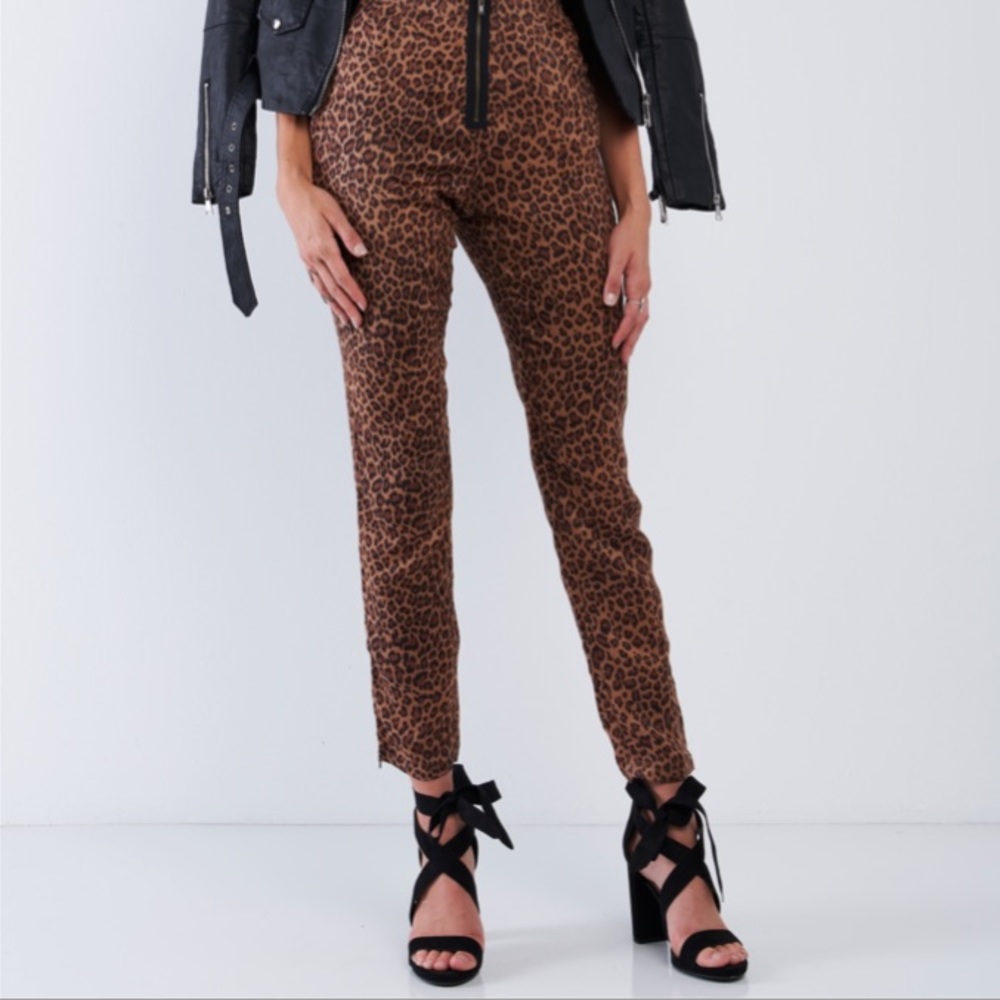 Leopard Print High Waisted Pants